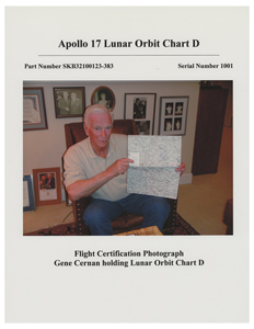 Lot #3465 Gene Cernan's Apollo 17 Flown Lunar Orbit Chart - Image 7