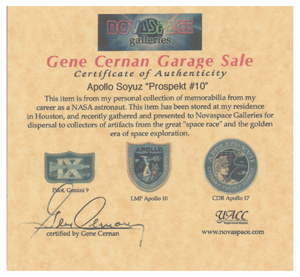 Lot #3573 Gene Cernan's Apollo-Soyuz Signed Manual - Image 4