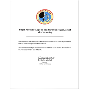 Lot #3302 Edgar Mitchell's Apollo Era Flight Jacket - Image 6