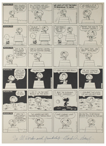 Lot #3345 Al Worden's Peanuts Comic Strip Poster Signed by Charles Schulz - Image 2