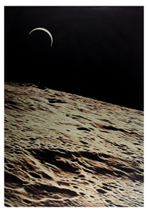 Lot #3385 Al Worden's Lot of (2) Oversized Moon Prints - Image 2