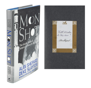 Lot #3346 Al Worden's Alan Shepard Signed Book