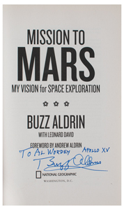 Lot #3350 Al Worden's Buzz Aldrin Signed Book - Image 2