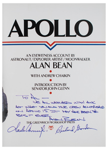Lot #3348 Al Worden's Apollo 12 Crew-Signed Book - Image 2