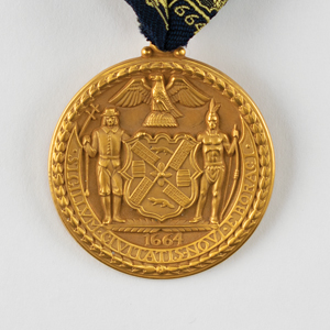 Lot #3370 Al Worden's Apollo 15 City of New York Gold Medal - Image 2