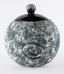 Lot #3339 Al Worden's Lot of (2) 'Earth Rise' Ceramic Pots by Helen Garriott - Image 2