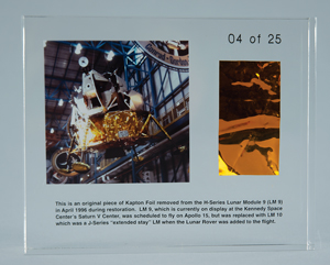 Lot #3380 Al Worden's Lunar Module #9 Kapton Foil - Image 2