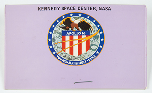 Lot #3437 Alan Bean's Apollo 16 Launch Viewing Badge - Image 1