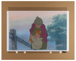 Lot #820 Tod and Widow Tweed production cel from The Fox and the Hound - Image 3