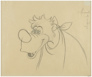 Lot #804 Br'er Bear production drawing from Song of the South - Image 1