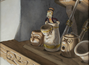 Lot #662 Jiminy Cricket concept painting from Pinocchio