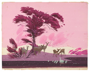 Lot #798 Art Riley painting inspired by Bambi - Image 1