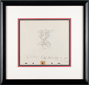 Lot #796  Pinocchio Production Drawing Signed by Frank Thomas and Ollie Johnston - Image 2