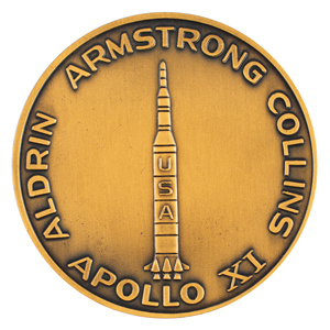 Lot #310 Al Worden's Apollo 11 Bronze Medal - Image 2