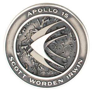 Lot #275 Al Worden's Apollo 15 Unflown Robbins Medallion