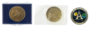 Lot #317 Al Worden's Apollo Anniversary Medallions (3) - Image 1