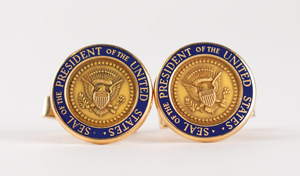 Lot #326 Al Worden's Presidential Cufflinks - Image 1