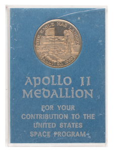 Lot #311 Al Worden's Apollo 11 Manned Flight Awareness Medallion - Image 1