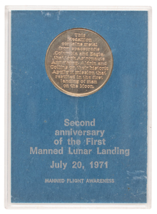 Lot #311 Al Worden's Apollo 11 Manned Flight Awareness Medallion - Image 2