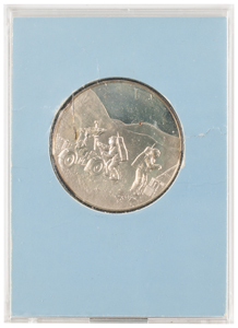 Lot #314 Al Worden's Apollo 15 Franklin Mint Silver Medal - Image 2