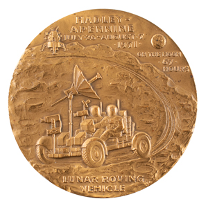 Lot #312 Al Worden's Apollo 15 Bronze Medal - Image 2