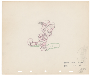 Lot #681 Pinocchio production drawing from