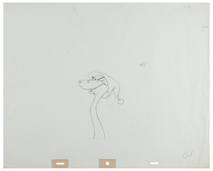 Lot #736 Sir Hiss production drawing from Robin Hood - Image 1