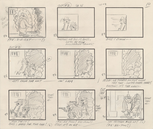 Lot #765 The Magilla Gorilla Show production storyboard for Bank Pranks - Image 3