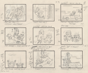 Lot #765 The Magilla Gorilla Show production storyboard for Bank Pranks - Image 4