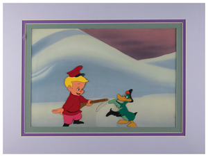 Lot #690 Peter and Sonia production cels and production background from Make Mine Music - Image 1