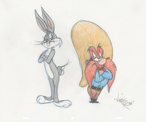 Lot #866 Bugs Bunny and Yosemite Sam Original