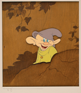 Lot #638 Dopey production cel from Snow White and the Seven Dwarfs