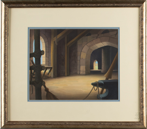 Lot #691 Castle interior hand-painted production background from Knight for a Day - Image 2