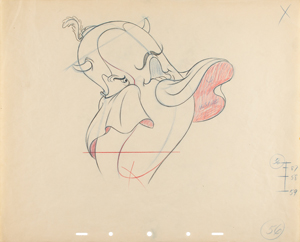 Lot #692 Willie the sperm whale production drawing from The Whale Who Wanted to Sing at the Met - Image 1