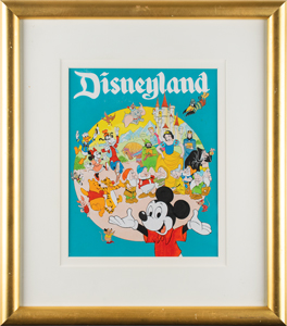 Lot #732 Walt Disney characters original painting for a Disneyland publicity poster - Image 2