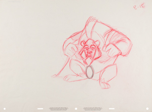 Lot #837 Beast rough production drawing from Beauty and the Beast - Image 1