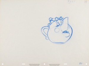 Lot #839 Mrs. Potts (2) rough production drawings from Beauty and the Beast - Image 2