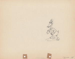 Lot #785 Donald Duck production drawing from The