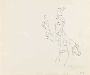 Lot #793 Stan Laurel production drawing from Mother Goose Goes Hollywood - Image 1