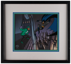 Lot #757  Batman and the Riddler limited edition cel signed by (5) creators - Image 1
