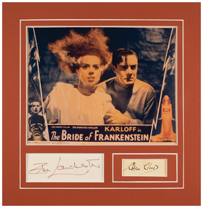 Lot #492  Bride of Frankenstein: Colin Clive and Elsa Lanchester