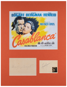 Lot #493  Casablanca: Humphrey Bogart and Ingrid Bergman