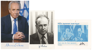 Lot #198  Israeli Nobel Peace Prize Winners - Image 1