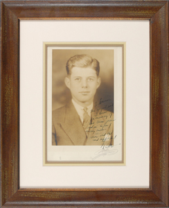 Lot #34 John F. Kennedy 1935 Choate Senior Year Portrait Inscribed to Lem Billings - Image 2