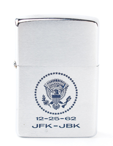 Lot #39 John F. Kennedy Personally-Owned Lighter Given to Dave Powers and Personally-Owned Cigar - Image 2