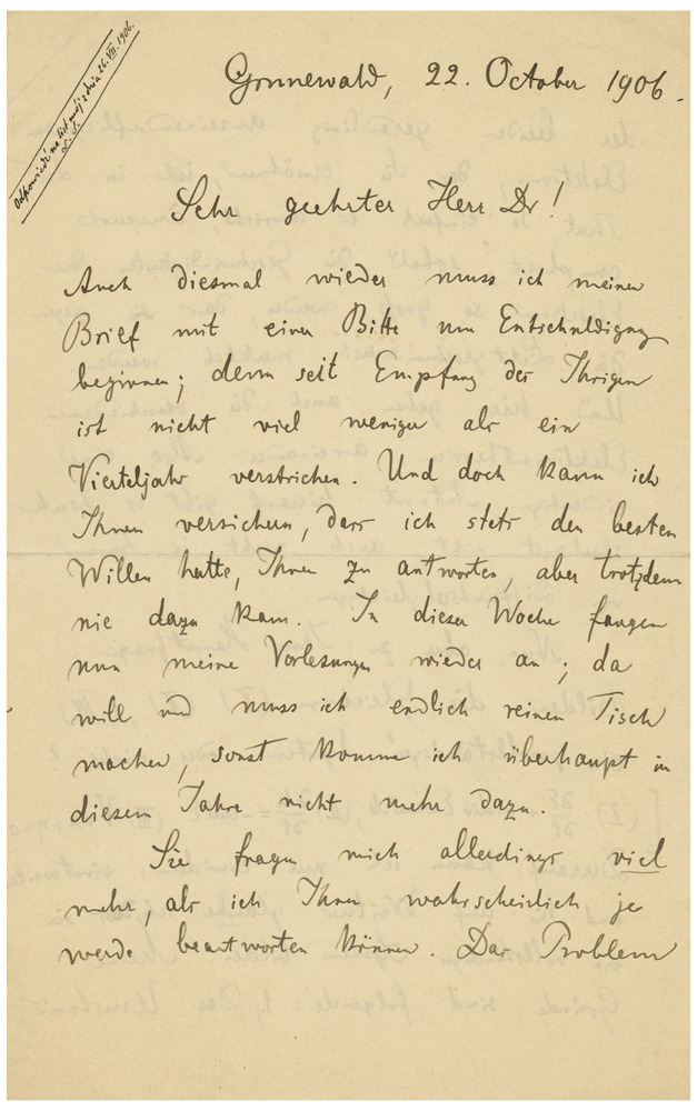 Lot #4010 Max Planck (October 22, 1906)