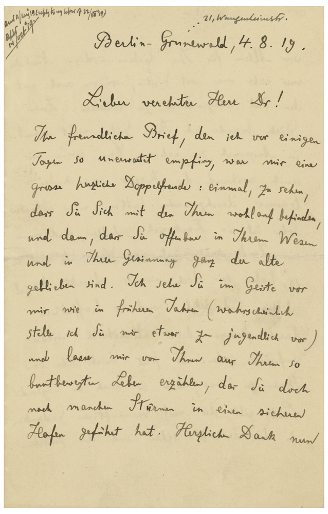Lot #4012 Max Planck (August 4, 1919)