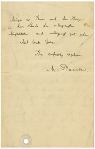Lot #4017 Max Planck (April 17, 1920) - Image 4