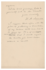Lot #4023 Hendrik Antoon Lorentz Autograph Letter Signed on Silberstein's Theory of Relativity Textbook (March 19,1925) - Image 3