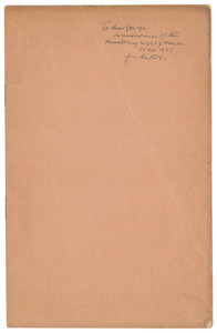 Lot #4004 Ludwik Silberstein Signed 'On Einstein's Gravitational Field Equations' Offprint Booklet - Image 1